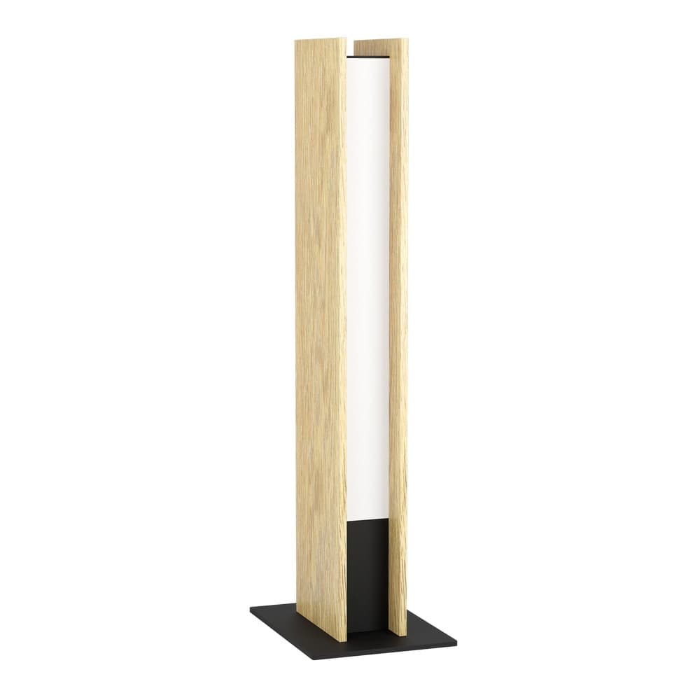 Eglo ANCHORENA-Z Wooden & Black Smart LED Table Light - Brown