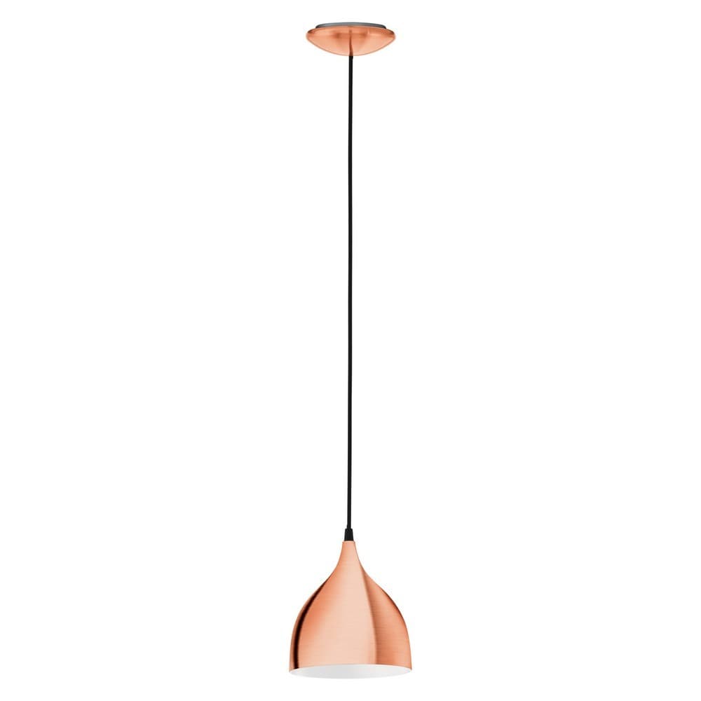 EGLO Coretto Cone Copper Pendant Light - Brushed Copper
