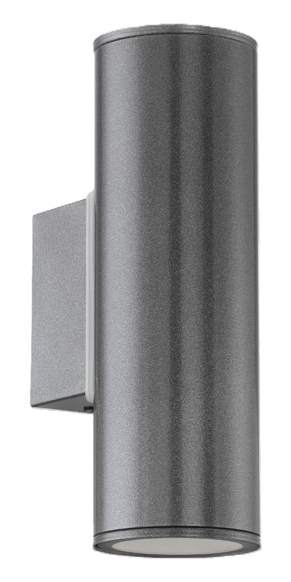 Eglo Riga Anthracite Outdoor GU10 Wall Light IP44 - Grey