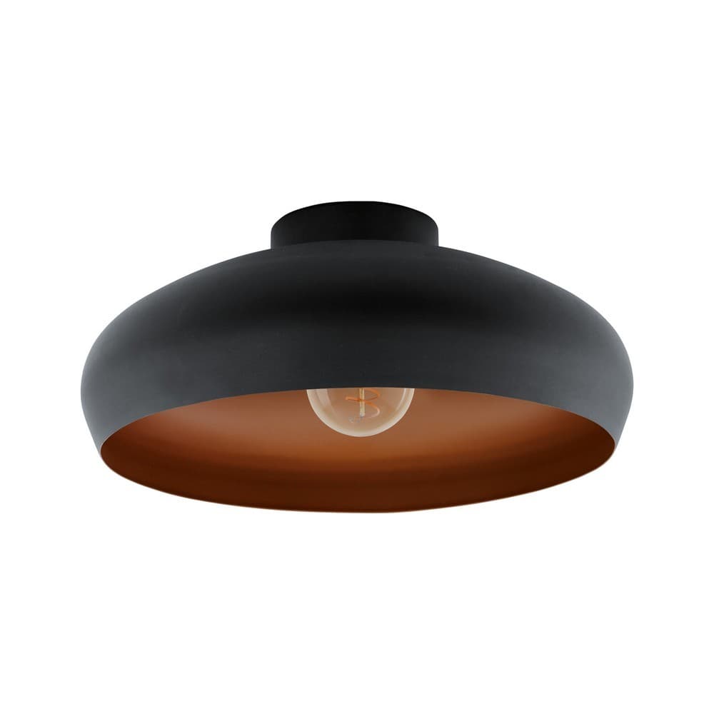 Eglo Ceiba Modern Black & Copper Ceiling Light - EGO Lighting