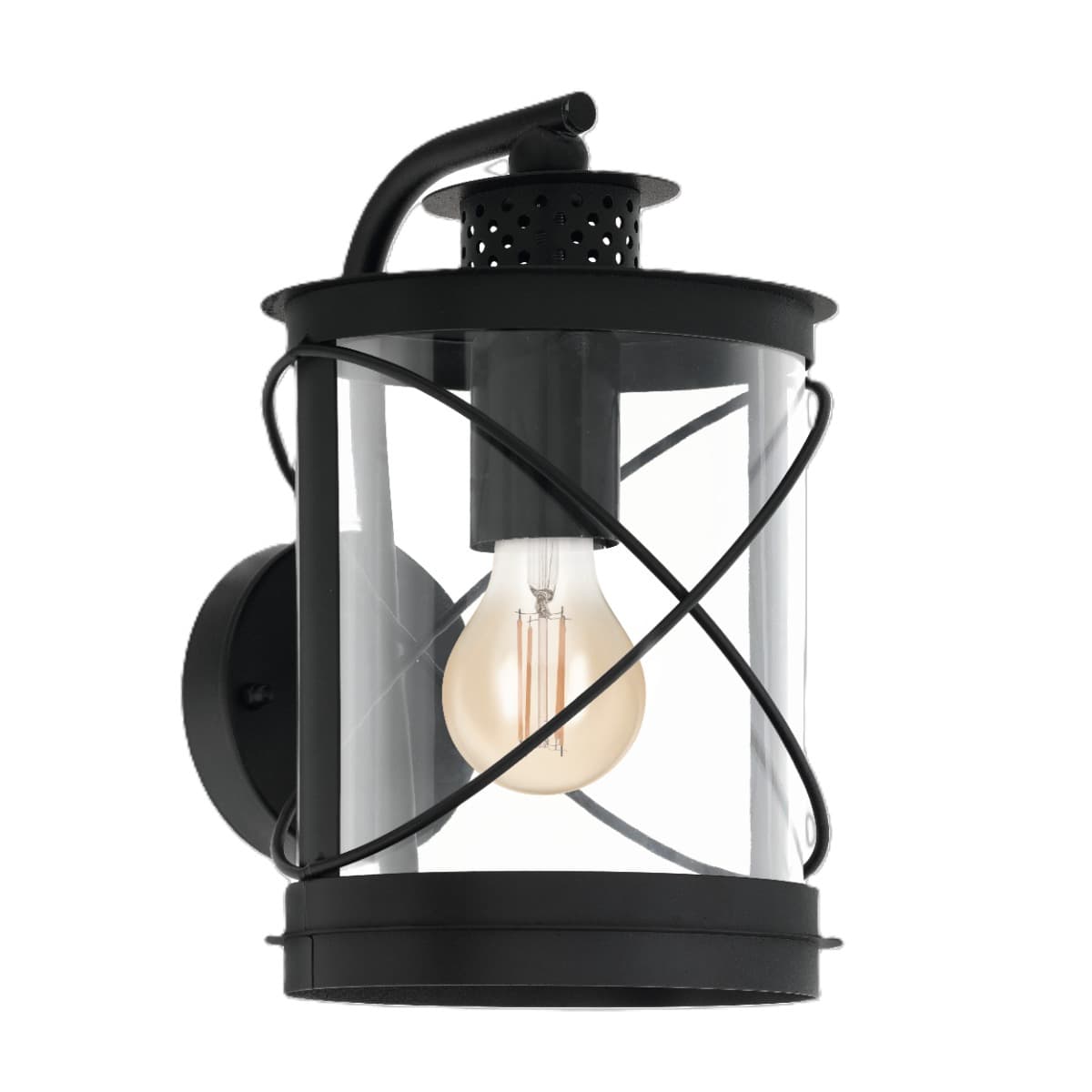 Eglo Hilburn Black Outdoor E27 Wall Light IP44