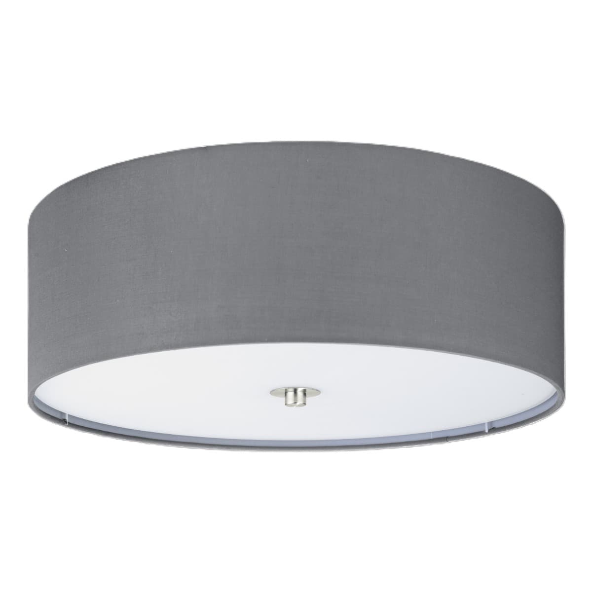 Eglo Pasteri Satin Nickel & Grey E27 Ceiling Light