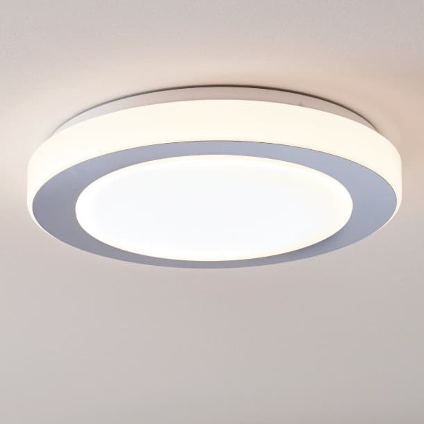 Eglo Led Carpi Large White Chrome LED Wall/Ceiling Light 3000K IP44