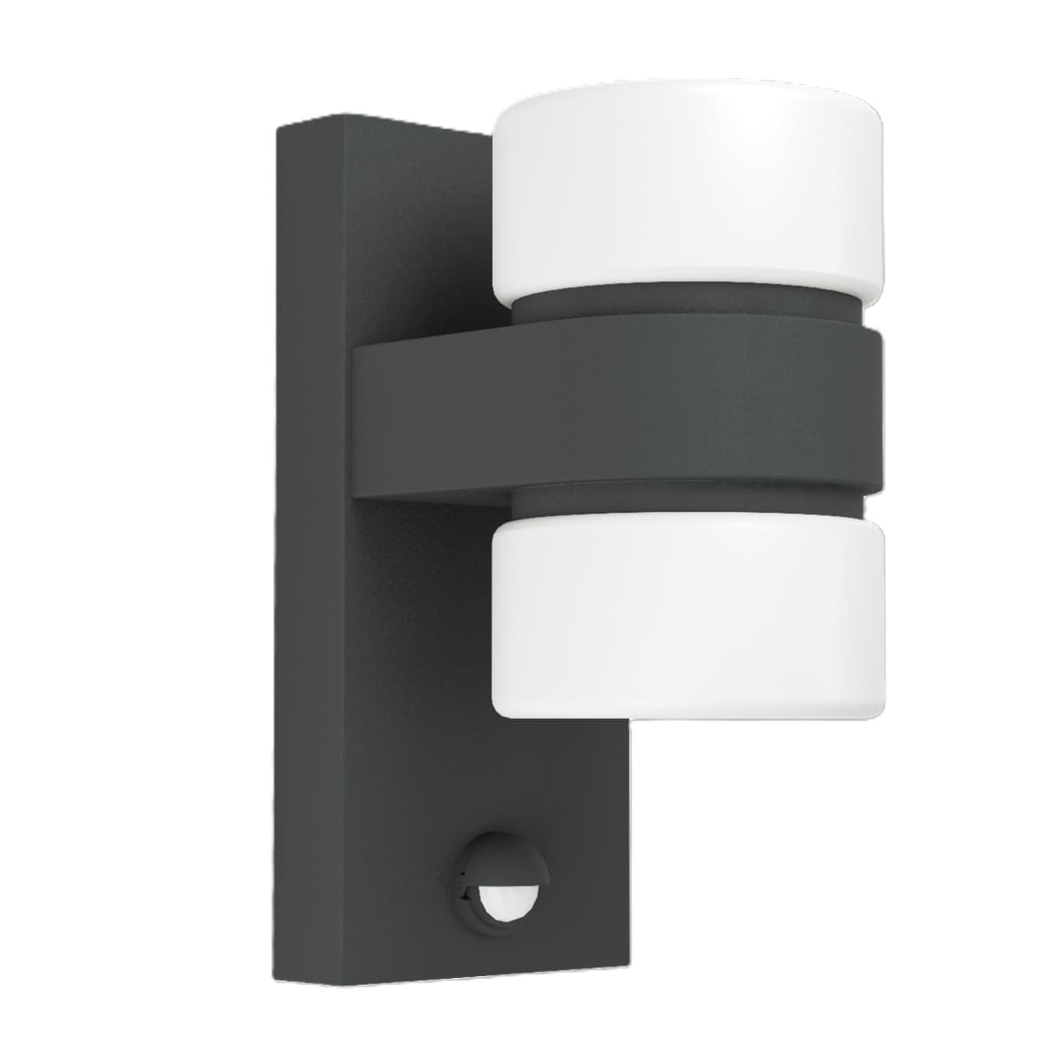 Eglo Atollari Anthracite Outdoor LED Wall Light 3000K IP44 with Sensor - Grey