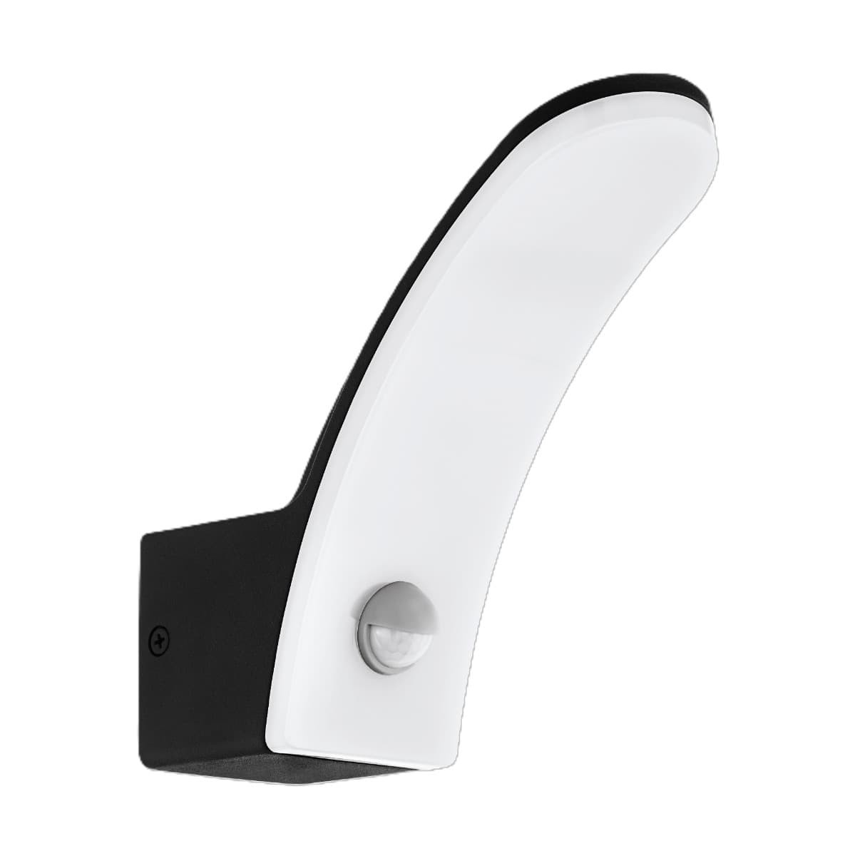 Eglo Fiumicino Black Outdoor LED Wall Light 3000K IP44 with Sensor