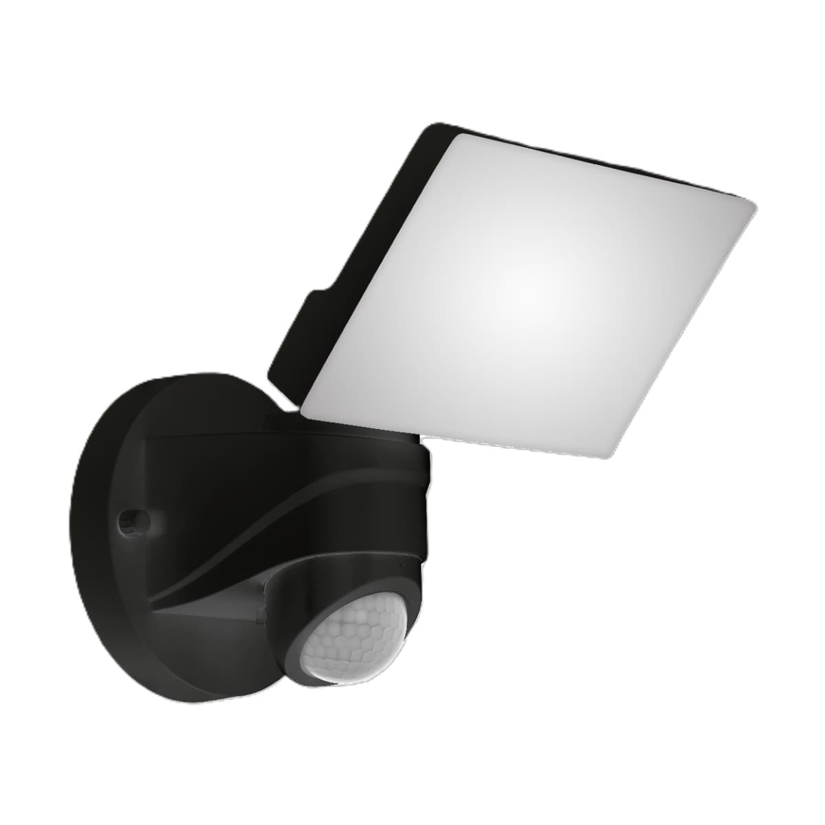 Eglo Pagino Black Outdoor LED Wall Light 5000K IP44 with Sensor