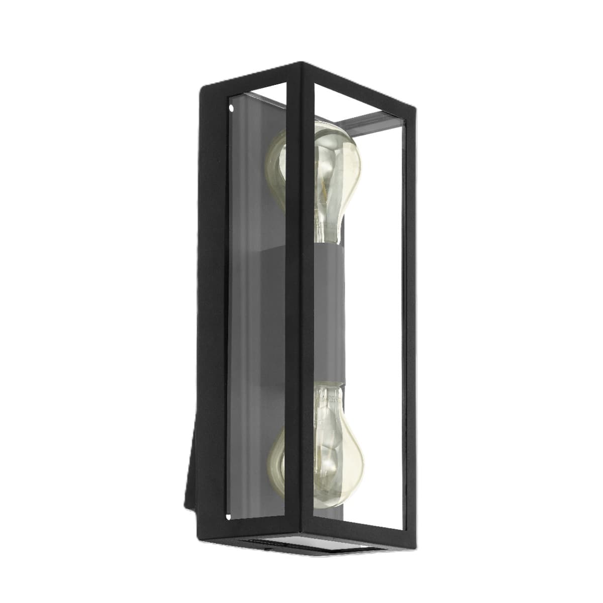 Eglo Alamonte 1 Double Black Outdoor E27 Wall Light IP44