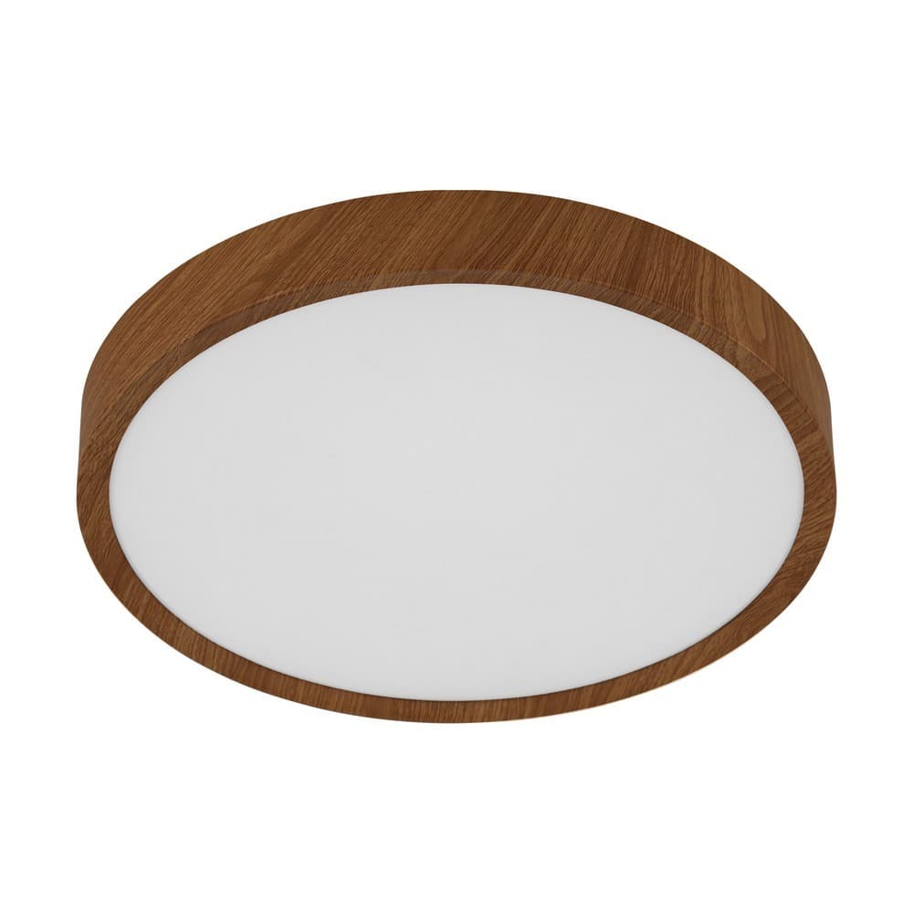 Eglo Musa Large Brown Round LED Ceiling Light Black - Wood - EGO Lighting