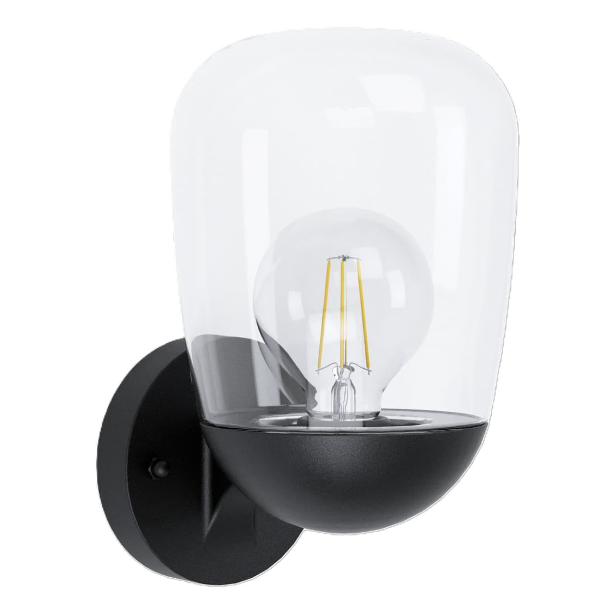 Eglo Donatori Black Outdoor E27 Wall Light IP44