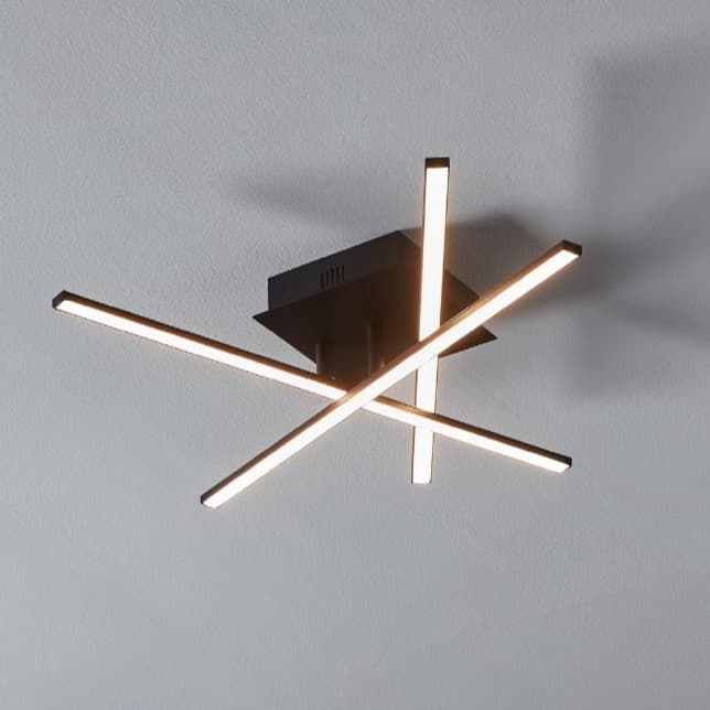 Eglo Lasana 3 Triple Black LED Wall/Ceiling Light 3000K