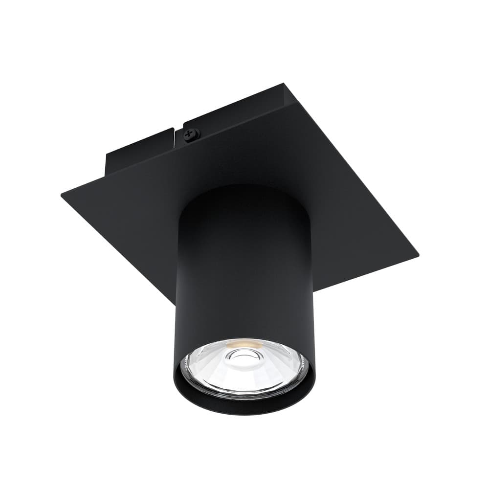 Eglo VALCASOTTO Black Cylindrical GU10 LED Spotlight 4.5W