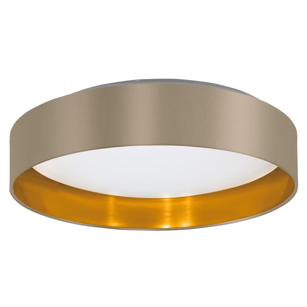 Eglo MASERLO 2 Cappuccino & Gold LED Ceiling Light - White
