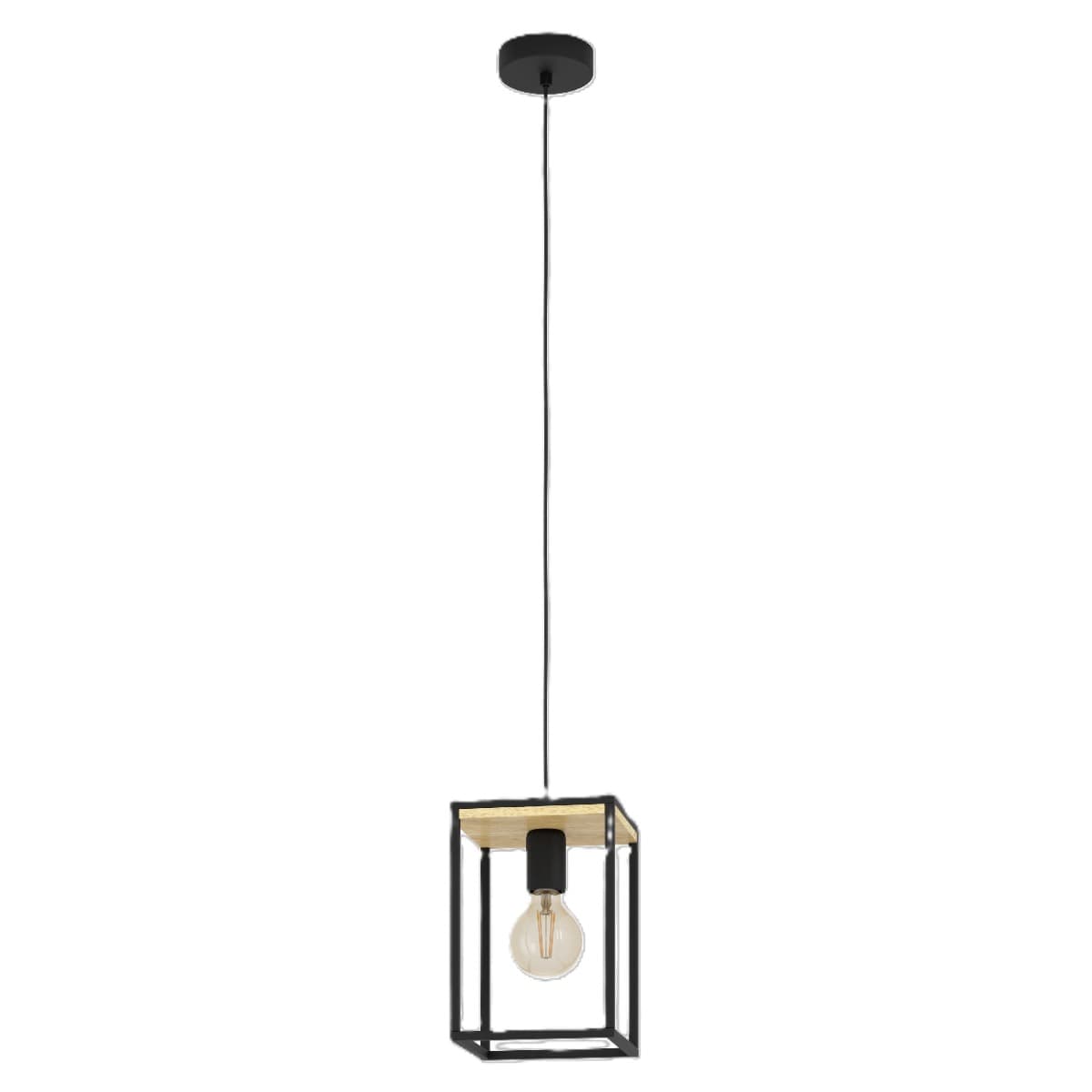 Eglo Libertad Black Brown E27 Pendant Light