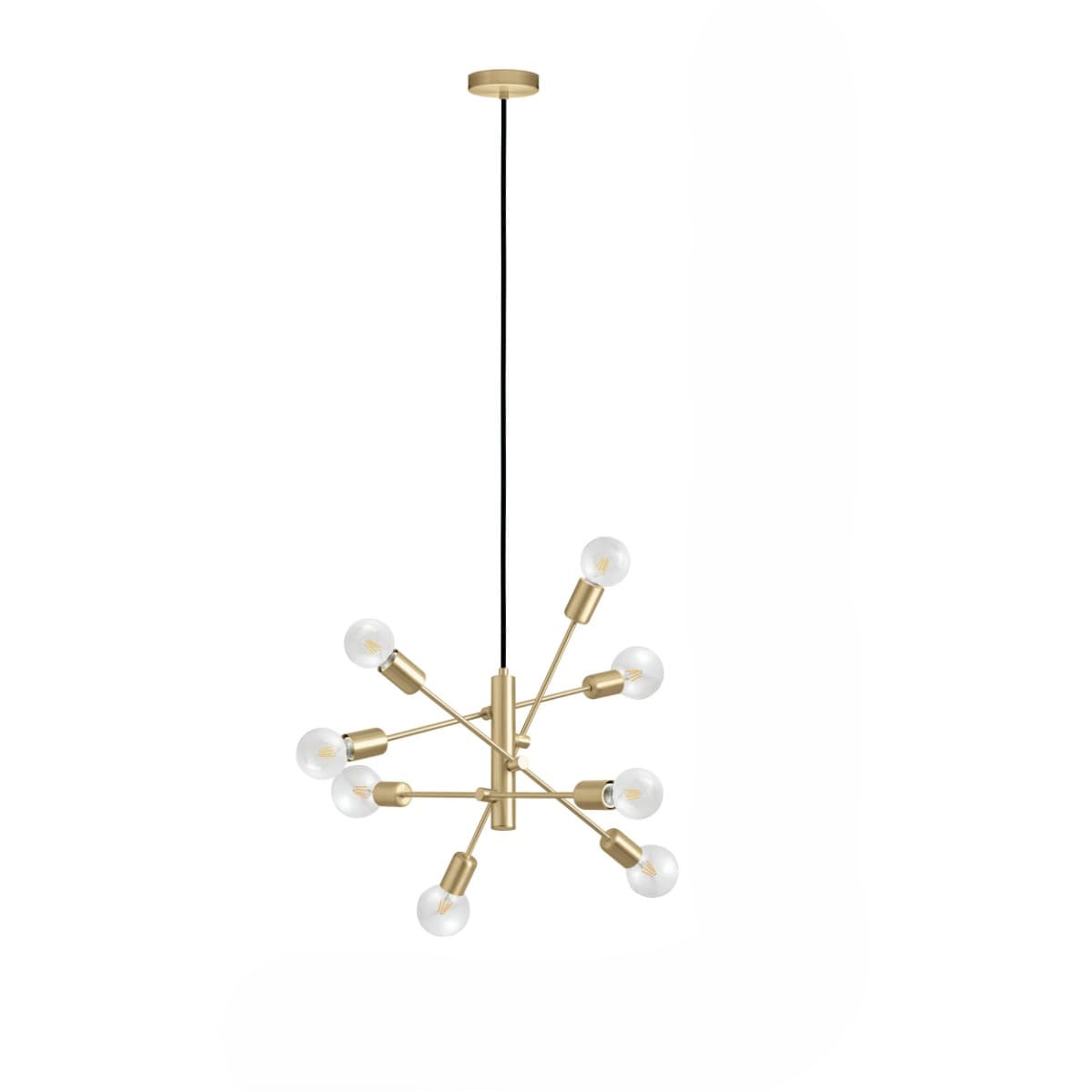 Eglo Gradoli 1 Brushed Brass E27 Pendant Light