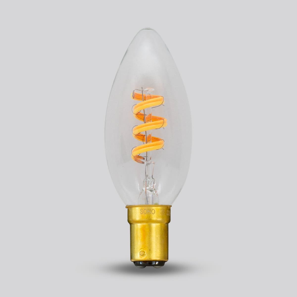 Soho Lighting B15 Dim to warm Candle Clear LED Bulb C35 - 3W - High CRI