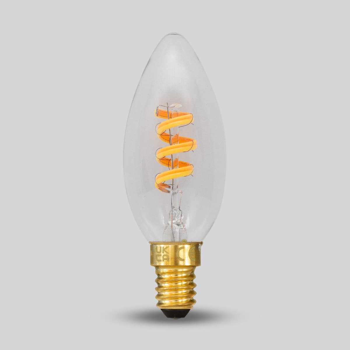 Soho Lighting E14 Dim to warm Candle Clear LED Bulb C35 - 3W - High CRI