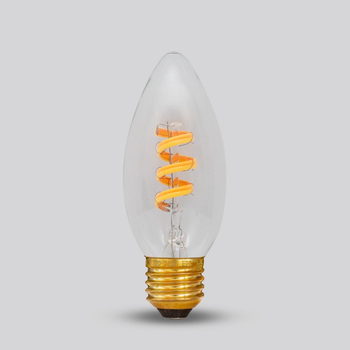 Soho Lighting 3W CANDLE C35 Dim to warm E27 Clear LED Bulb