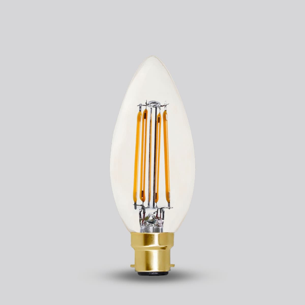 Soho Lighting B22 Classic Clear Candle Dimmable LED Bulb C35 - 4W - 2700K - High CRI