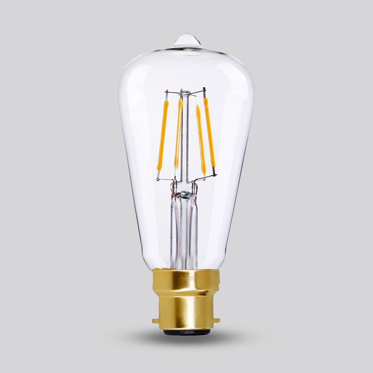 Soho Lighting B22 Classic Clear Teardrop Dimmable LED Bulb ST64 - 7W - 2700K - High CRI