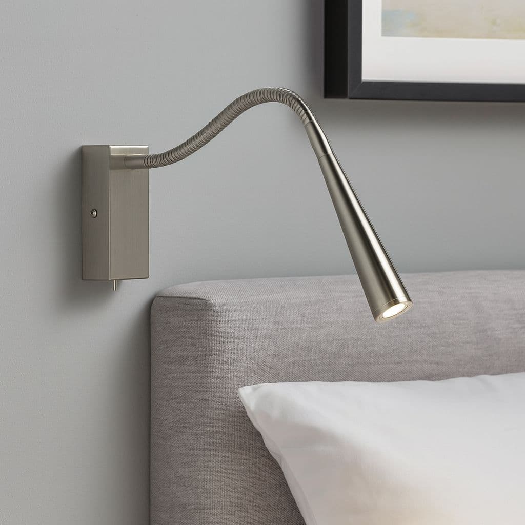 Saxby Madison Chrome 1W SW warm white LED Reading Wall Light