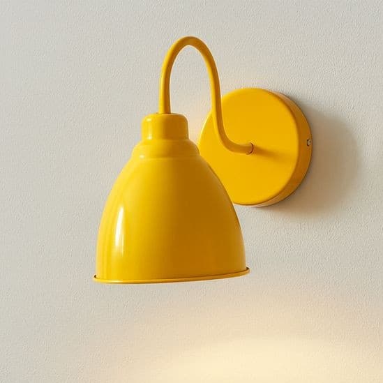 Mustard Yellow Wall Light - Oxford Vintage - Soho Lighting