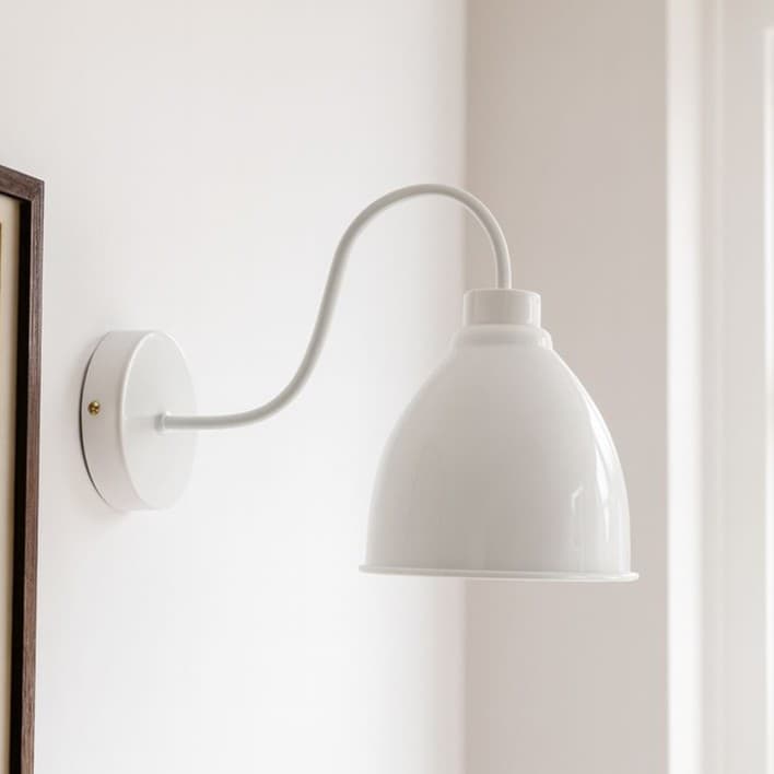 Satin Grey Haze Vintage Wall Light - Oxford - Elesi