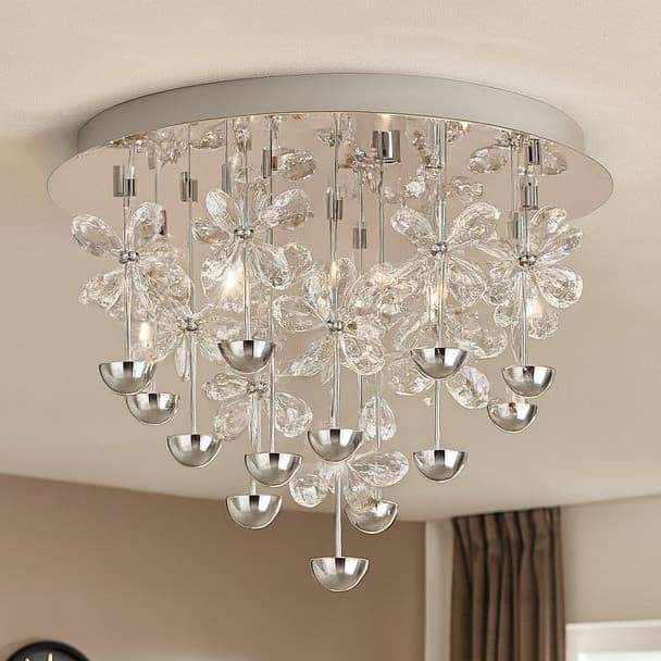 Eglo Pianopoli Chrome LED Ceiling Light 3000K