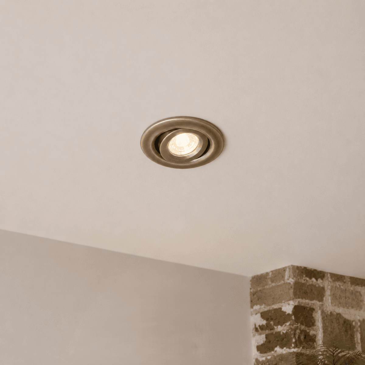 Soho Lighting Antique Brass 3K Warm White Tiltable LED Downlights - Fire Rated - IP44 - High CRI - Dimmable