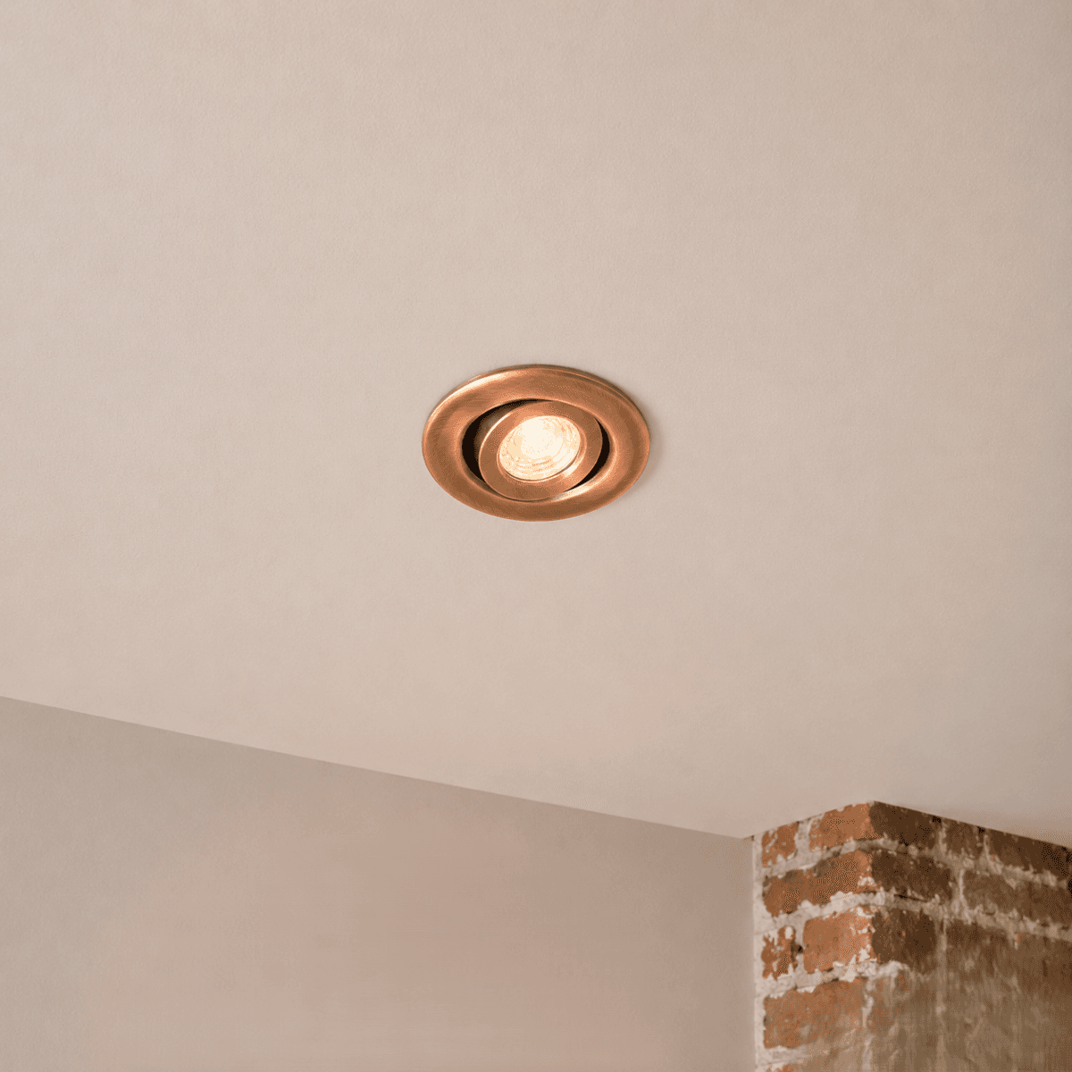 Soho Lighting Antique Copper 3K Warm White Tiltable LED Downlights - Fire Rated - IP44 - High CRI - Dimmable