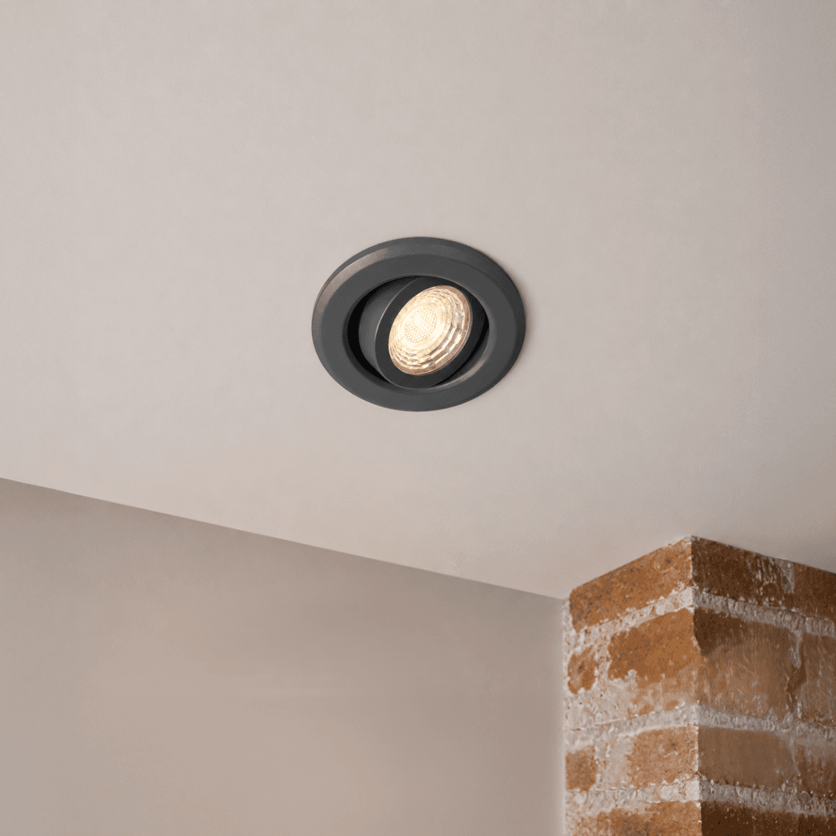 Soho Lighting Anthracite Grey 3K Warm White Tiltable LED Downlights - Fire Rated - IP44 - High CRI - Dimmable