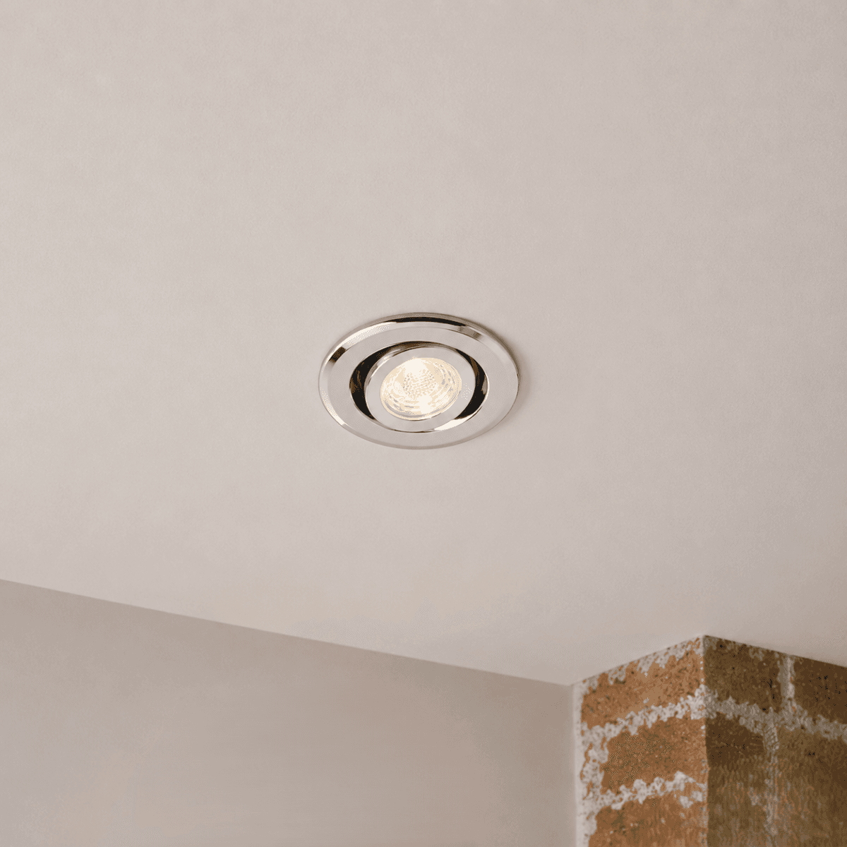 Soho Lighting Polished Chrome Adjustable 3K Warm White Tiltable LED Downlights - Fire Rated - IP44 - High CRI - Dimmable