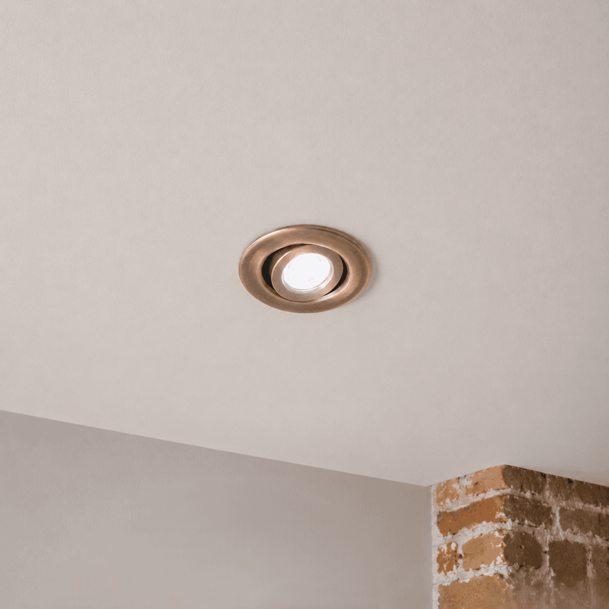 Soho Lighting Antique Copper 4K Cool White Tiltable LED Downlights - Fire Rated - IP44 - High CRI - Dimmable