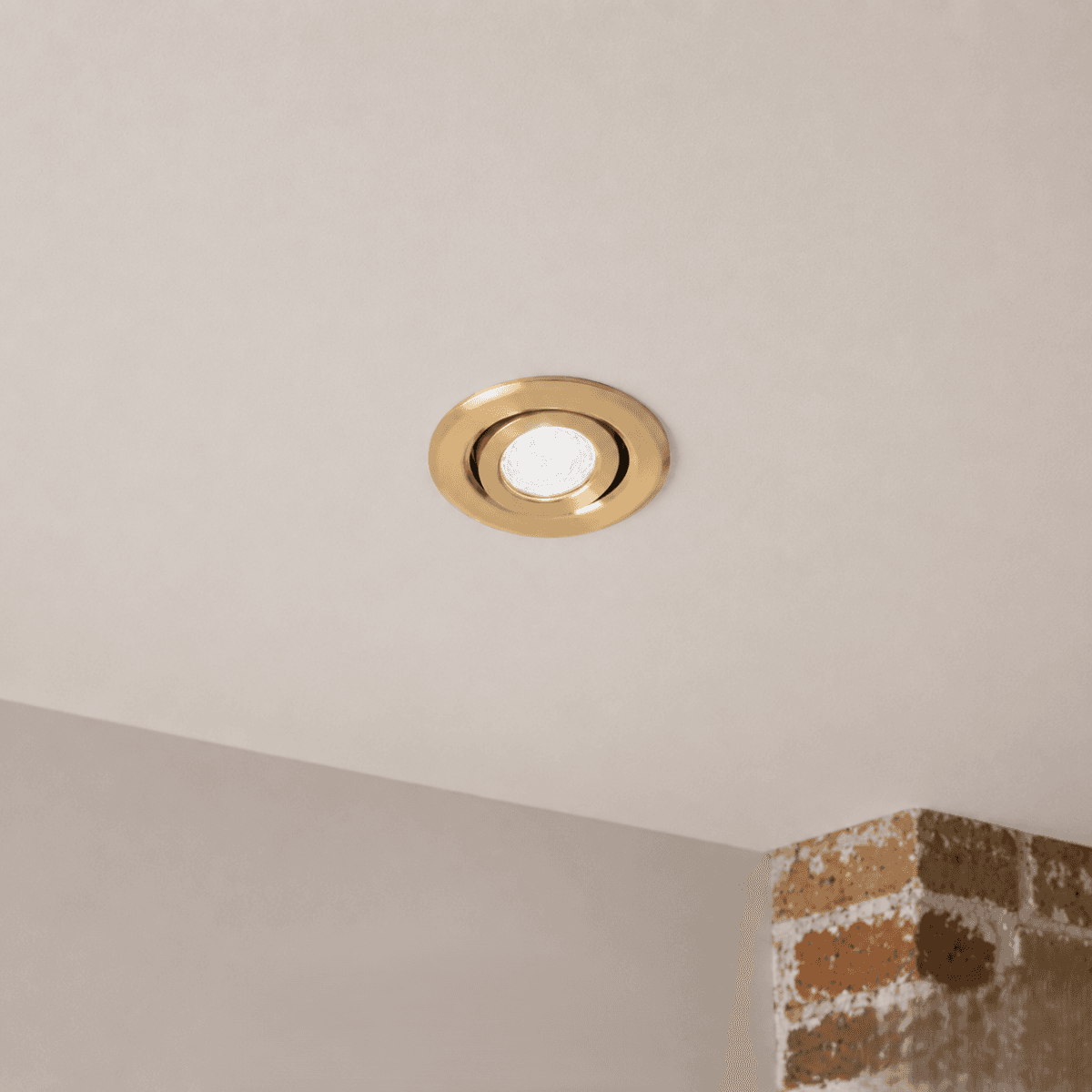Soho Lighting Brushed Gold Adjustable 4K Cool White Tiltable LED Downlights - Fire Rated - IP44 - High CRI - Dimmable