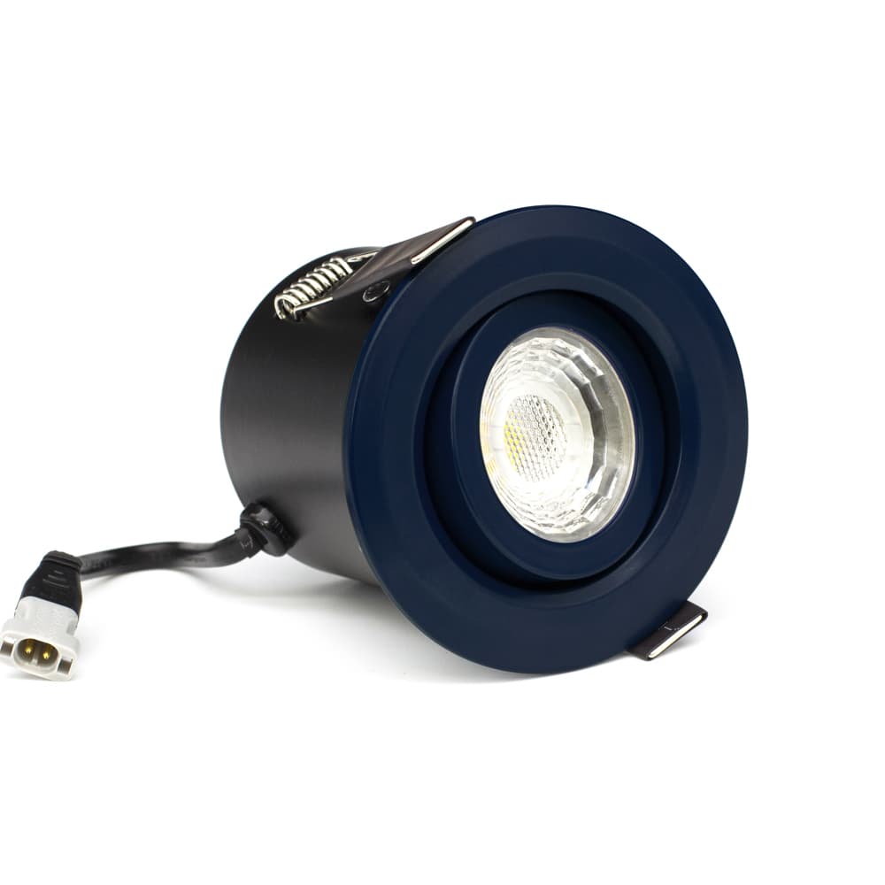 Soho Lighting Navy Blue 4K Cool White Tiltable LED Downlights - Fire Rated - IP44 - High CRI - Dimmable