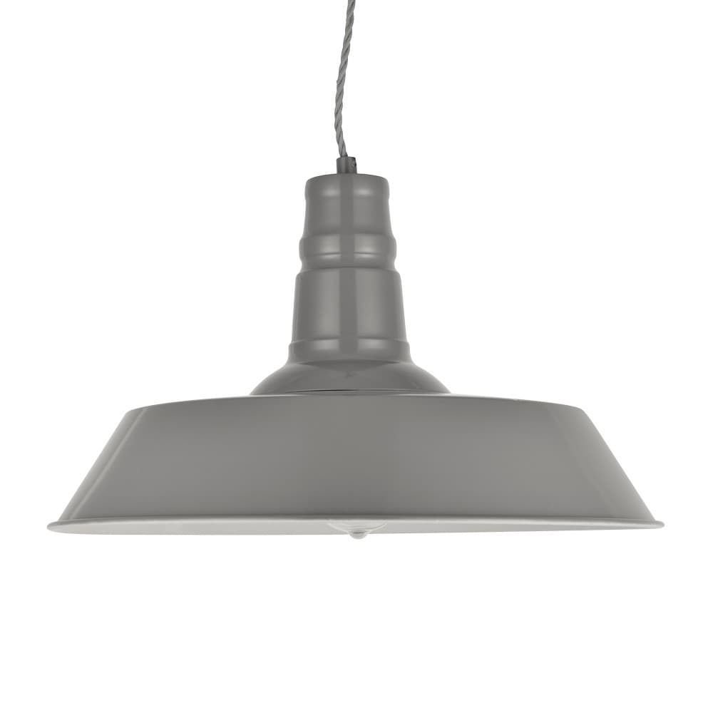 Large French Grey Industrial Dining Room Pendant Light - Large Argyll - Elesi
