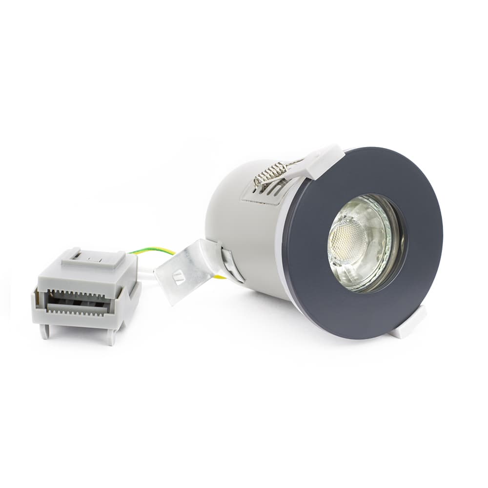 Lieber Anthracite GU10 Fire rated IP65 downlight