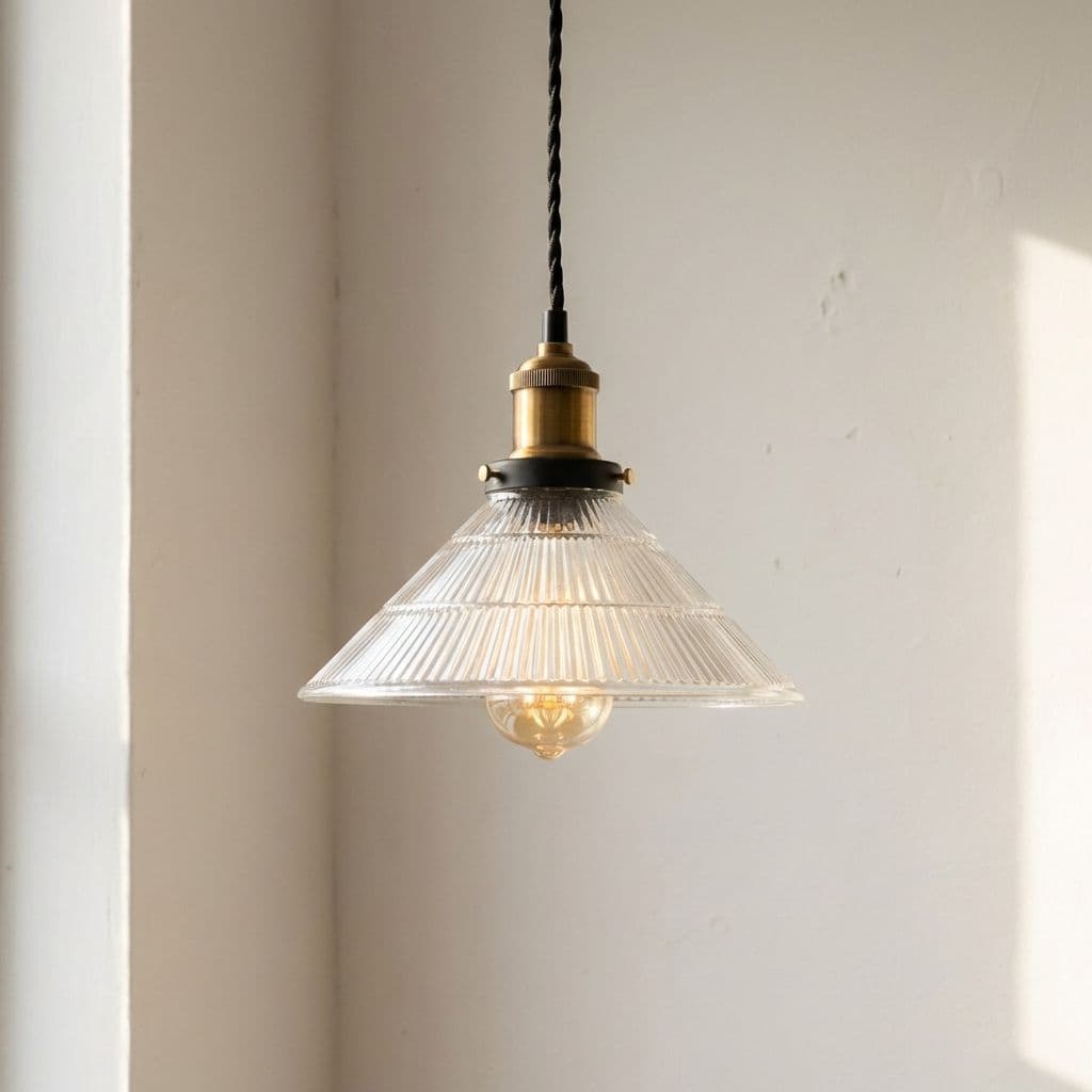 Romilly Tapered Etched Glass French Style Pendant Light - Soho Lighting - Brass