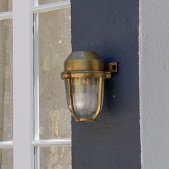 Soho Lighting Hopkin IP65 Outdoor & Bathroom Prismatic Glass Polished Solid Brass Wall Light