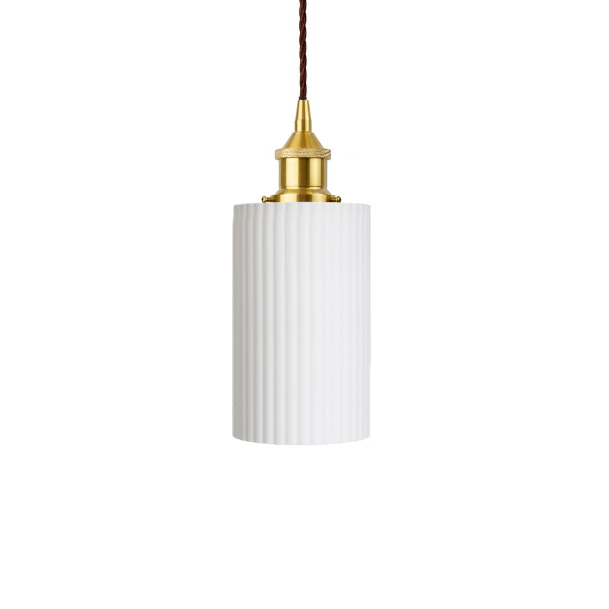 Soho Lighting Ionian Ripple Shallow Pendant Surf White with Nickel Bulb holder and Grey Twisted Cable