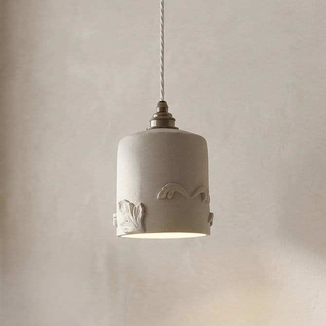 Acanthus Petite Base Leaf Pendant - Clay - The Soho Lighting Company