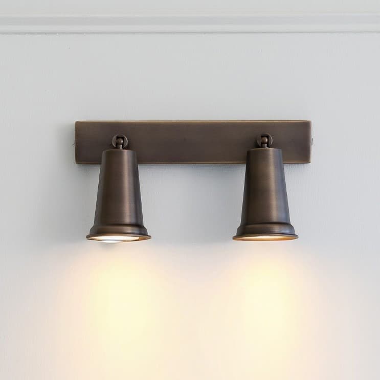 Pimlico Nickel Double Spot Light - The Soho Lighting Company
