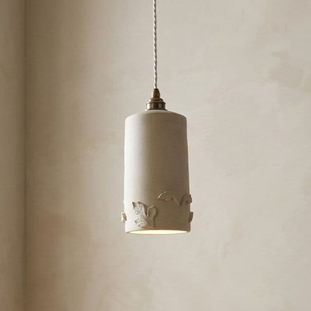 Acanthus Base Leaf Pendant - Clay - The Soho Lighting Company