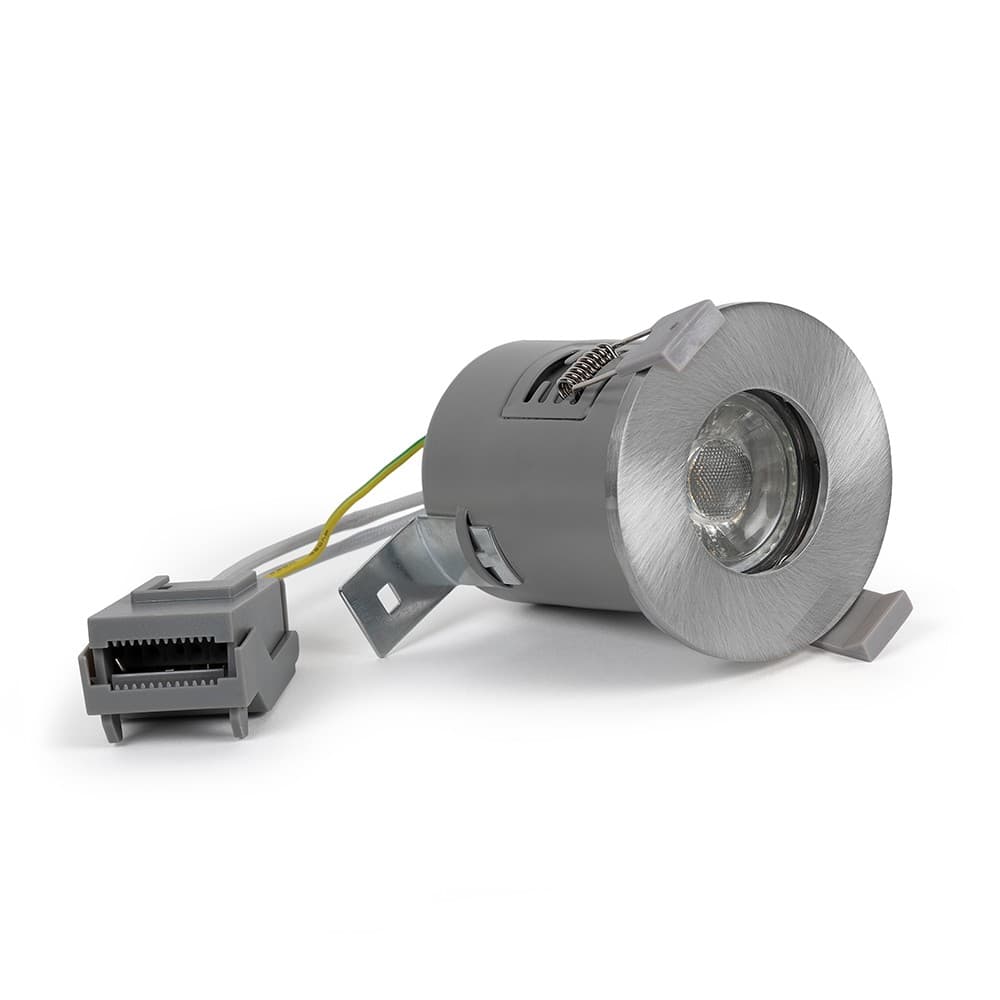 Lieber Brushed Chrome GU10 Fire rated IP65 downlight