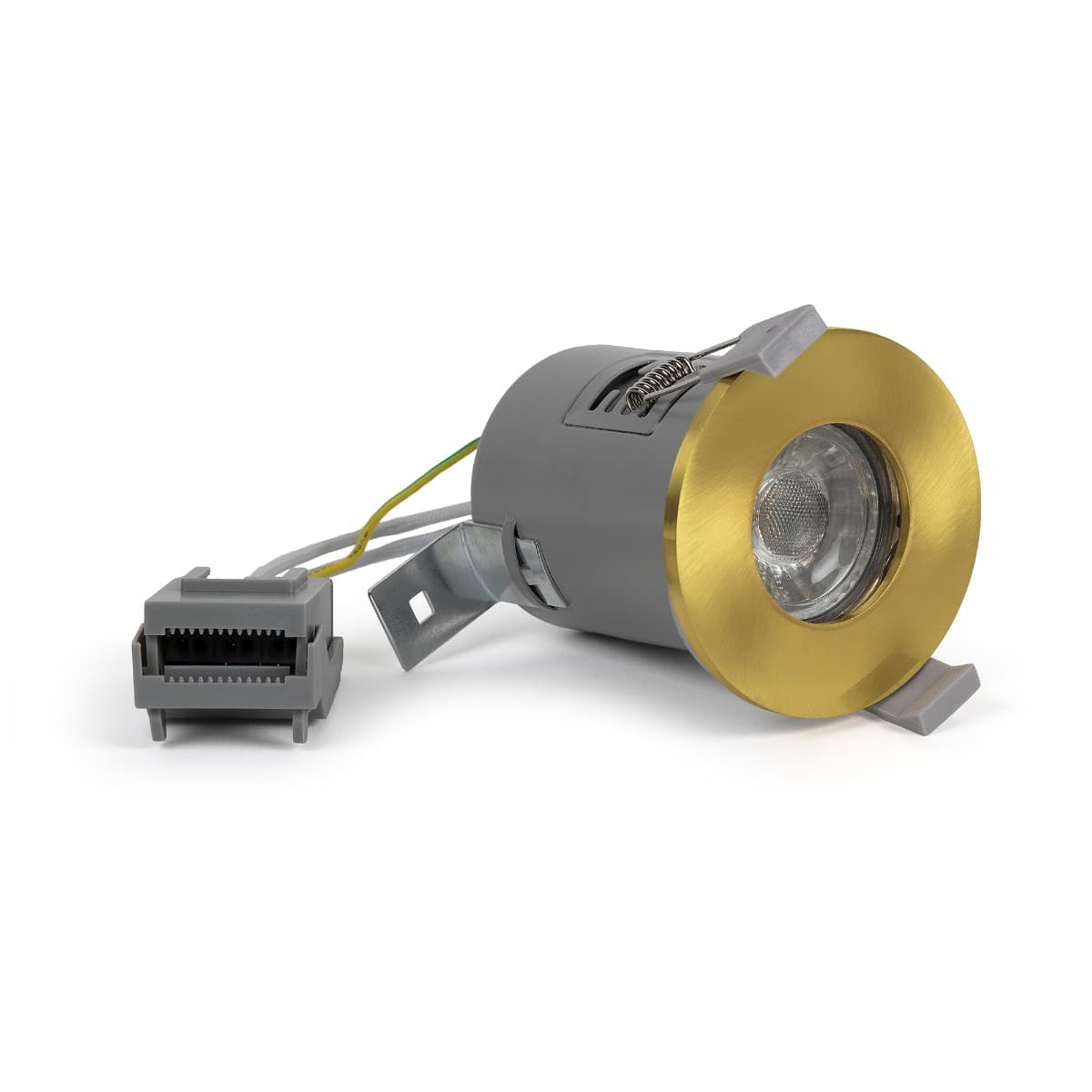 Lieber Brushed Gold GU10 Fire rated IP65 downlight