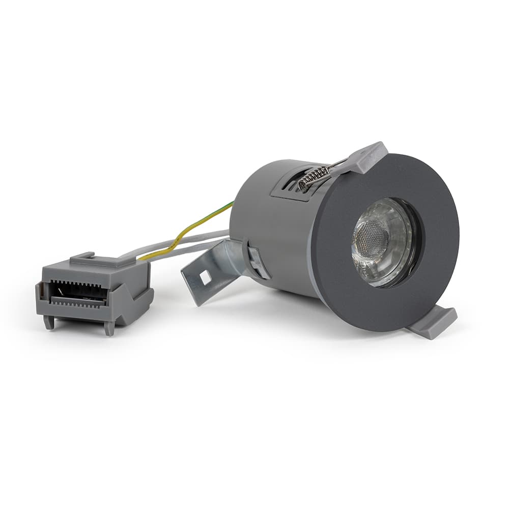 Lieber Graphite Grey GU10 Fire rated IP65 downlight - Anthracite