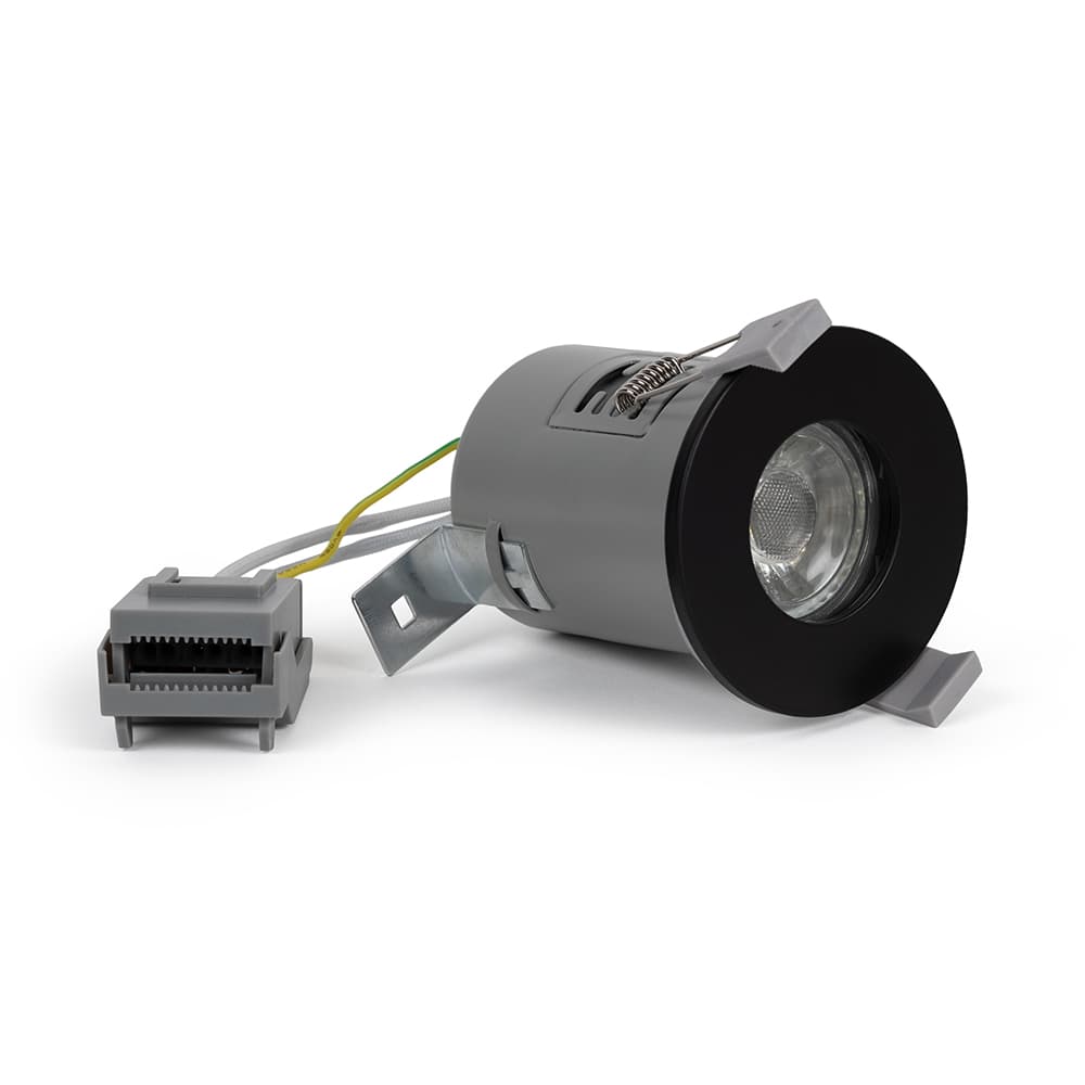 Lieber Matt Black GU10 Fire rated IP65 downlight