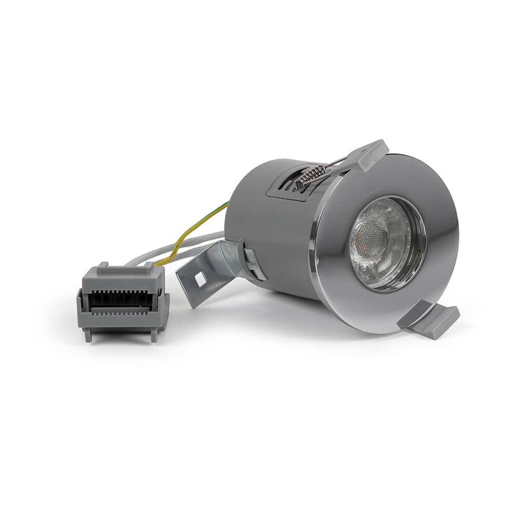 Lieber Polished Chrome GU10 Fire rated IP65 downlight