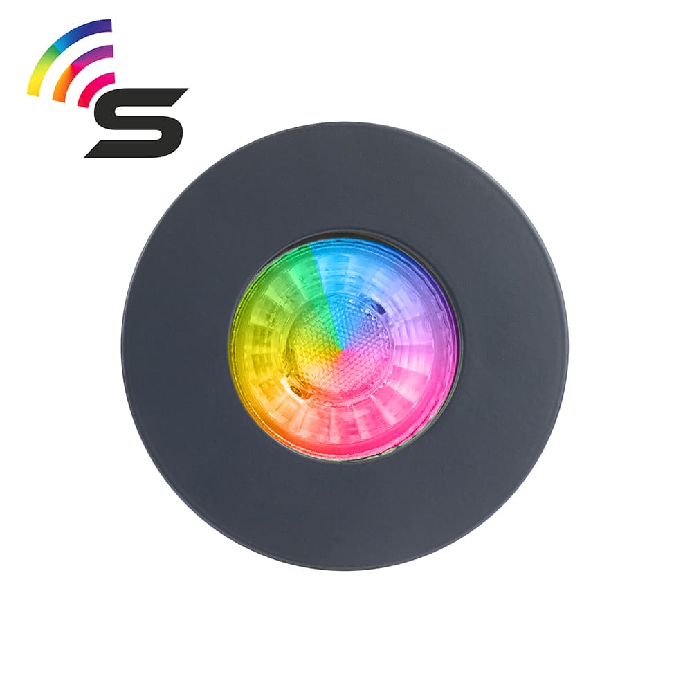 Lieber Anthracite IP65 Fire Rated Colour Changing Smart Downlight