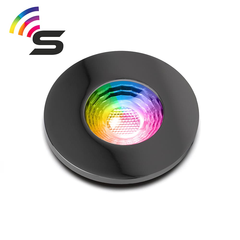 Lieber black nickel IP65 Fire Rated Colour Changing Smart Downlight