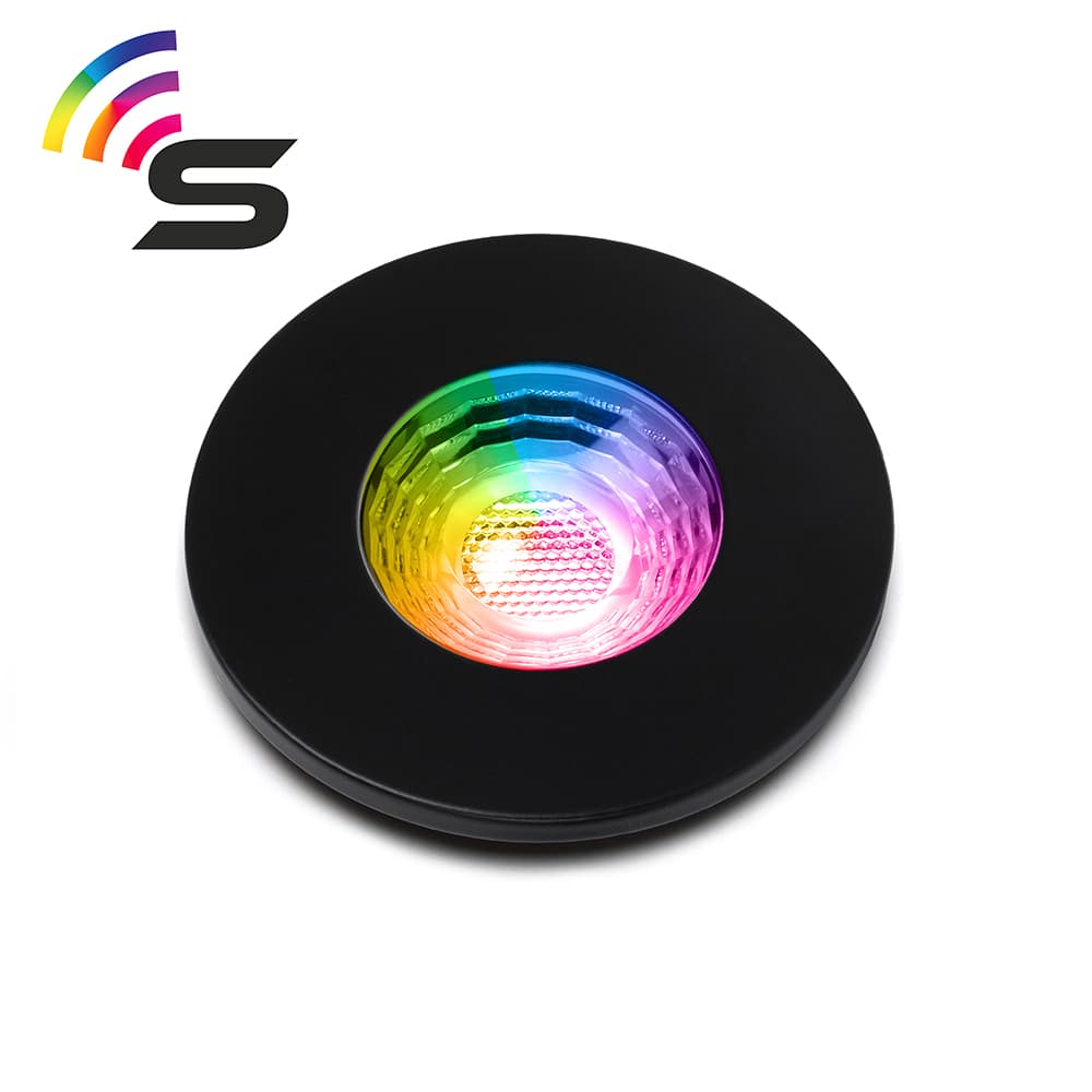 Lieber Matt Black IP65 Fire Rated Colour Changing Smart Downlight